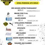 Tournament Schedule 6th Gold