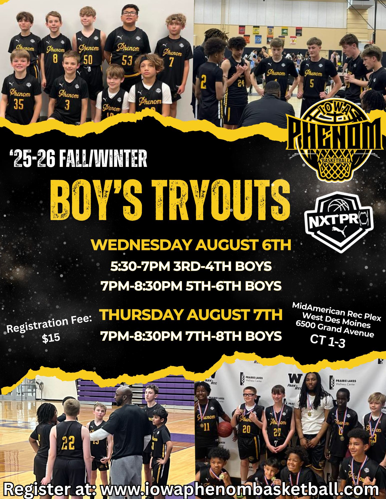 Fall 25 Boys Tryout Flyer
