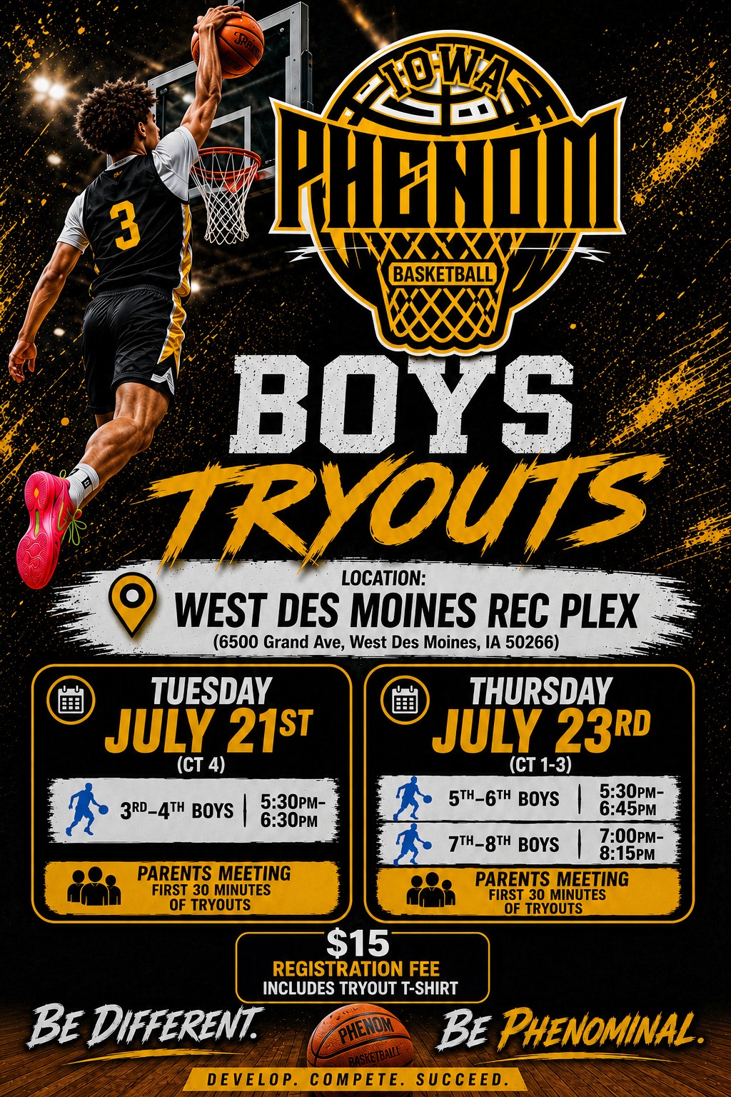 Boys Tryout Flyer